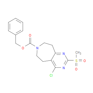 BENZYL 4-CHLORO-2-(METHYLSULFONYL)-8,9-DIHYDRO-5H-PYRIMIDO[4,5-D]AZEPINE-7(6H)-CARBOXYLATE