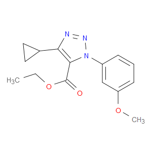 ETHYL 4-CYCLOPROPYL-1-(3-METHOXYPHENYL)-1H-1,2,3-TRIAZOLE-5-CARBOXYLATE - Click Image to Close
