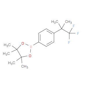 4,4,5,5-TETRAMETHYL-2-(4-(1,1,1-TRIFLUORO-2-METHYLPROPAN-2-YL)PHENYL)-1,3,2-DIOXABOROLANE