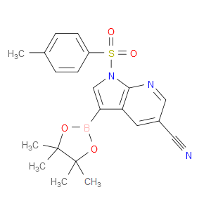 3-(4,4,5,5-TETRAMETHYL-1,3,2-DIOXABOROLAN-2-YL)-1-TOSYL-1H-PYRROLO[2,3-B]PYRIDINE-5-CARBONITRILE
