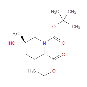 TRANS-1-TERT-BUTYL 2-ETHYL 5-HYDROXY-5-METHYLPIPERIDINE-1,2-DICARBOXYLATE - Click Image to Close