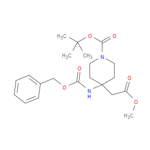 TERT-BUTYL 4-(((BENZYLOXY)CARBONYL)AMINO)-4-(2-METHOXY-2-OXOETHYL)PIPERIDINE-1-CARBOXYLATE