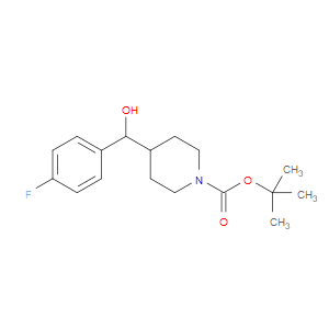 TERT-BUTYL 4-((4-FLUOROPHENYL)(HYDROXY)METHYL)PIPERIDINE-1-CARBOXYLATE - Click Image to Close