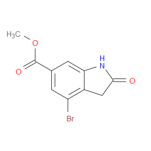 METHYL 4-BROMO-2-OXO-2,3-DIHYDRO-1H-INDOLE-6-CARBOXYLATE - Click Image to Close