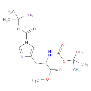TERT-BUTYL 4-(2-((TERT-BUTOXYCARBONYL)AMINO)-3-METHOXY-3-OXOPROPYL)-1H-IMIDAZOLE-1-CARBOXYLATE - Click Image to Close