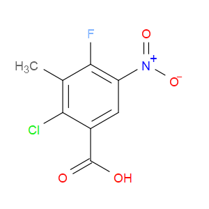 2-CHLORO-4-FLUORO-3-METHYL-5-NITROBENZOIC ACID - Click Image to Close