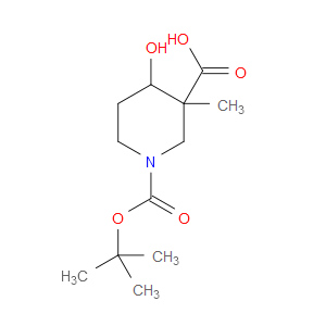 1-(TERT-BUTOXYCARBONYL)-4-HYDROXY-3-METHYLPIPERIDINE-3-CARBOXYLIC ACID - Click Image to Close