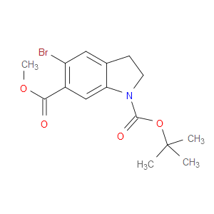 1-TERT-BUTYL 6-METHYL 5-BROMOINDOLINE-1,6-DICARBOXYLATE - Click Image to Close