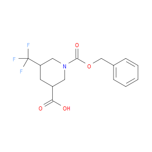 1-((BENZYLOXY)CARBONYL)-5-(TRIFLUOROMETHYL)PIPERIDINE-3-CARBOXYLIC ACID - Click Image to Close