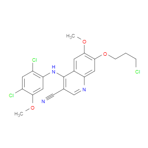 7-(3-CHLOROPROPOXY)-4-((2,4-DICHLORO-5-METHOXYPHENYL)AMINO)-6-METHOXYQUINOLINE-3-CARBONITRILE