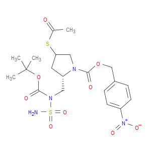 (2S,4S)-4-NITROBENZYL 4-(ACETYLTHIO)-2-(((TERT-BUTOXYCARBONYL)(SULFAMOYL)AMINO)METHYL)PYRROLIDINE-1-CARBOXYLATE - Click Image to Close