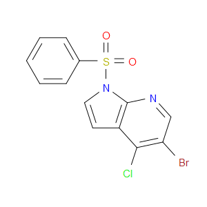 1H-PYRROLO[2,3-B]PYRIDINE, 5-BROMO-4-CHLORO-1-(PHENYLSULFONYL)-