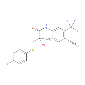N-[4-CYANO-3-(TRIFLUOROMETHYL)PHENYL]-3-[(4-FLUOROPHENYL)THIO]-2-HYDROXY-2-METHYLPROPIONAMIDE