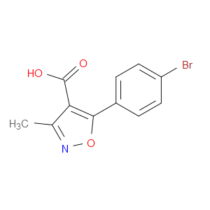 5-(4-BROMOPHENYL)-3-METHYLISOXAZOLE-4-CARBOXYLIC ACID - Click Image to Close