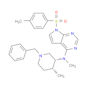 N-((3R,4R)-1-BENZYL-4-METHYLPIPERIDIN-3-YL)-N-METHYL-7-TOSYL-7H-PYRROLO[2,3-D]PYRIMIDIN-4-AMINE