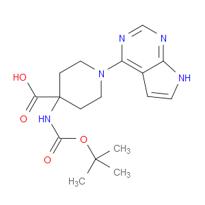4-([(TERT-BUTOXY)CARBONYL]AMINO)-1-(7H-PYRROLO[2,3-D]PYRIMIDIN-4-YL)PIPERIDINE-4-CARBOXYLIC ACID - Click Image to Close