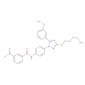 BENZAMIDE, N-[4-[3-(2-ETHOXYETHOXY)-5-(3-METHOXYPHENYL)-1H-1,2,4-TRIAZOL-1-YL]PHENYL]-3-NITRO- - Click Image to Close
