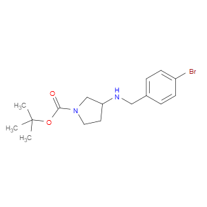 TERT-BUTYL 3-([(4-BROMOPHENYL)METHYL]AMINO)PYRROLIDINE-1-CARBOXYLATE - Click Image to Close