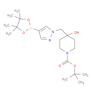 TERT-BUTYL 4-HYDROXY-4-([4-(TETRAMETHYL-1,3,2-DIOXABOROLAN-2-YL)-1H-PYRAZOL-1-YL]METHYL)PIPERIDINE-1-CARBOXYLATE
