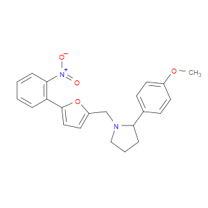 2-(4-METHOXYPHENYL)-1-([5-(2-NITROPHENYL)FURAN-2-YL]METHYL)PYRROLIDINE