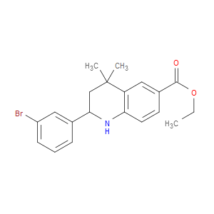 ETHYL 2-(3-BROMOPHENYL)-4,4-DIMETHYL-1,2,3,4-TETRAHYDROQUINOLINE-6-CARBOXYLATE