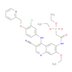 DIETHYL (2-((4-((3-CHLORO-4-(PYRIDIN-2-YLMETHOXY)PHENYL)AMINO)-3-CYANO-7-ETHOXYQUINOLIN-6-YL)AMINO)-2-OXOETHYL)PHOSPHONATE