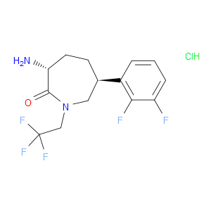 (3R,6S)-3-AMINO-6-(2,3-DIFLUOROPHENYL)-1-(2,2,2-TRIFLUOROETHYL)AZEPAN-2-ONE (HYDROCHLORIDE)