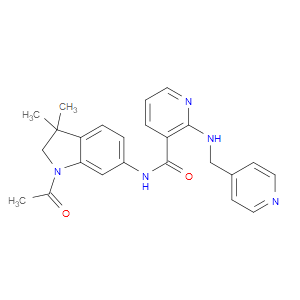 N-(1-ACETYL-3,3-DIMETHYLINDOLIN-6-YL)-2-((PYRIDIN-4-YLMETHYL)AMINO)NICOTINAMIDE
