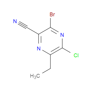 3-BROMO-5-CHLORO-6-ETHYLPYRAZINE-2-CARBONITRILE