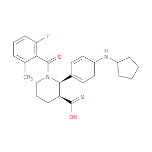 (2R,3S)-2-(4-(CYCLOPENTYLAMINO)PHENYL)-1-(2-FLUORO-6-METHYLBENZOYL)PIPERIDINE-3-CARBOXYLIC ACID