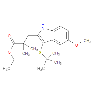 ETHYL 3-(3-(TERT-BUTYLTHIO)-5-METHOXY-1H-INDOL-2-YL)-2,2-DIMETHYLPROPANOATE - Click Image to Close