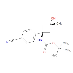 TERT-BUTYL (1R,3R)-1-(4-CYANOPHENYL)-3-HYDROXY-3-METHYLCYCLOBUTYLCARBAMATE - Click Image to Close