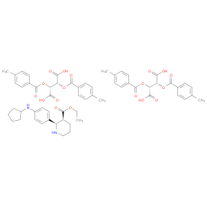 ETHYL (2R,3S)-2-(4-(CYCLOPENTYLAMINO)PHENYL)PIPERIDINE-3-CARBOXYLATE (2R,3R)-2,3-BIS((4-METHYLBENZOYL)OXY)SUCCINATE