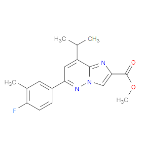 METHYL 6-(4-FLUORO-3-METHYLPHENYL)-8-ISOPROPYLIMIDAZO[1,2-B]PYRIDAZINE-2-CARBOXYLATE