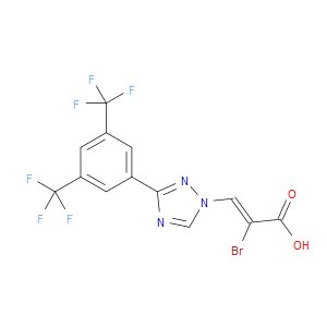 (Z)-3-(3-(3,5-BIS(TRIFLUOROMETHYL)PHENYL)-1H-1,2,4-TRIAZOL-1-YL)-2-BROMOACRYLIC ACID