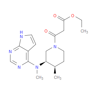 ETHYL 3-((3R,4R)-4-METHYL-3-(METHYL(7H-PYRROLO[2,3-D]PYRIMIDIN-4-YL)AMINO)PIPERIDIN-1-YL)-3-OXOPROPANOATE