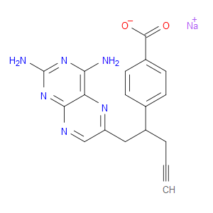 SODIUM 4-(1-(2,4-DIAMINOPTERIDIN-6-YL)PENT-4-YN-2-YL)BENZOATE