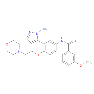 BENZAMIDE, 3-METHOXY-N-[3-(1-METHYL-1H-PYRAZOL-5-YL)-4-[2-(4-MORPHOLINYL)ETHOXY]PHENYL]-