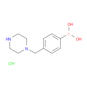 4-(PIPERAZIN-1-YLMETHYL)PHENYLBORONIC ACID, HCL - Click Image to Close