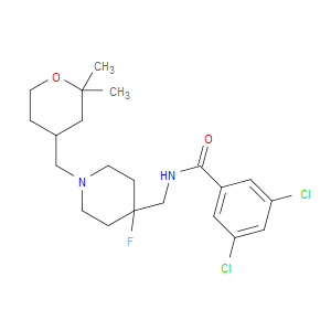 3,5-DICHLORO-N-((1-((2,2-DIMETHYLTETRAHYDRO-2H-PYRAN-4-YL)METHYL)-4-FLUOROPIPERIDIN-4-YL)METHYL)BENZAMIDE