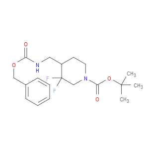 TERT-BUTYL 4-((BENZYLOXYCARBONYLAMINO)METHYL)-3,3-DIFLUOROPIPERIDINE-1-CARBOXYLATE