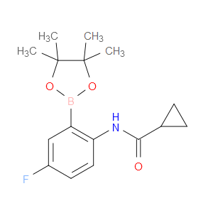 N-[4-FLUORO-2-(4,4,5,5-TETRAMETHYL-1,3,2-DIOXABOROLAN-2-YL)PHENYL]CYCLOPROPANECARBOXAMIDE