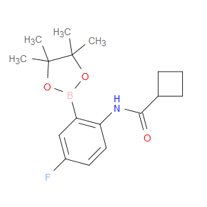 N-[4-FLUORO-2-(4,4,5,5-TETRAMETHYL-1,3,2-DIOXABOROLAN-2-YL)PHENYL]CYCLOBUTANECARBOXAMIDE