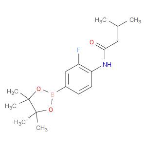 N-[2-FLUORO-4-(4,4,5,5-TETRAMETHYL-1,3,2-DIOXABOROLAN-2-YL)PHENYL]-3-METHYLBUTANAMIDE