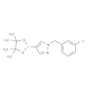 1-[(3-CHLOROPHENYL)METHYL]-4-(4,4,5,5-TETRAMETHYL-1,3,2-DIOXABOROLAN-2-YL)PYRAZOLE
