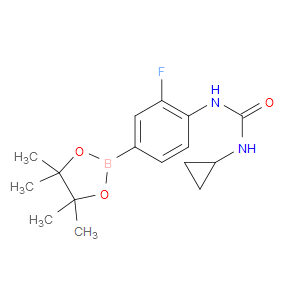 3-CYCLOPROPYL-1-[2-FLUORO-4-(4,4,5,5-TETRAMETHYL-1,3,2-DIOXABOROLAN-2-YL)PHENYL]UREA