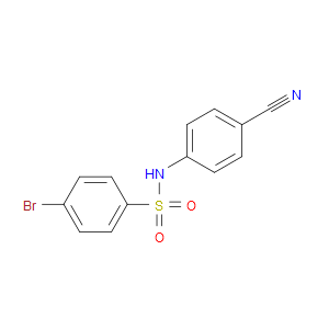 4-BROMO-N-(4-CYANOPHENYL)BENZENE-1-SULFONAMIDE