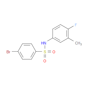 4-BROMO-N-(4-FLUORO-3-METHYLPHENYL)BENZENE-1-SULFONAMIDE