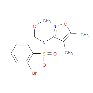 2-BROMO-N-(4,5-DIMETHYLISOXAZOL-3-YL)-N-(METHOXYMETHYL)BENZENESULFONAMIDE - Click Image to Close