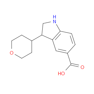3-(TETRAHYDRO-2H-PYRAN-4-YL)INDOLINE-5-CARBOXYLIC ACID